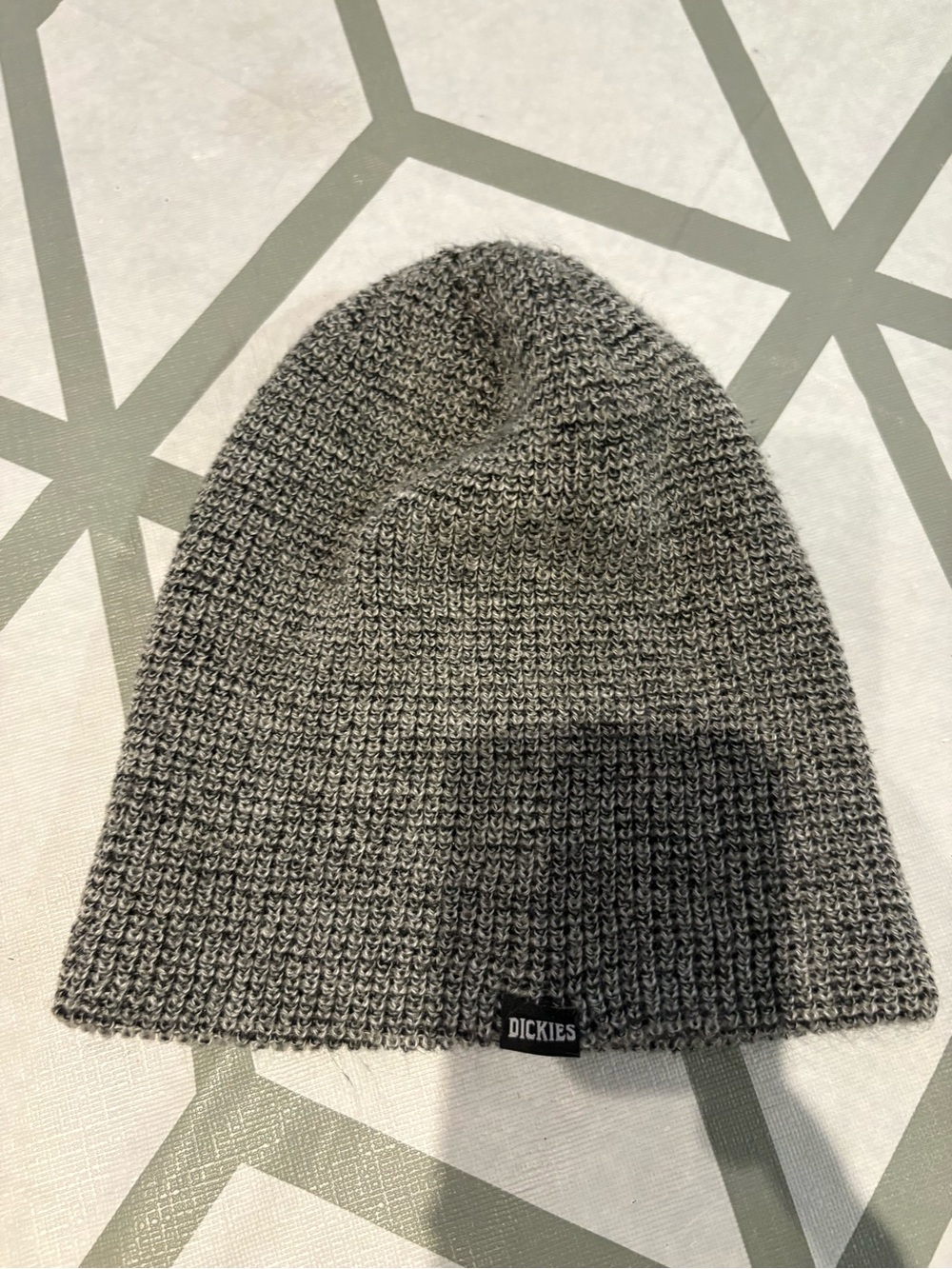 Dickies Gray Ribbed Knit Beanie